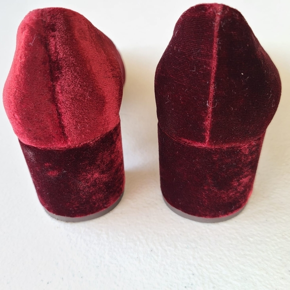 J Crew Avery Burgandy Velvet shoes - Picture 3 of 4